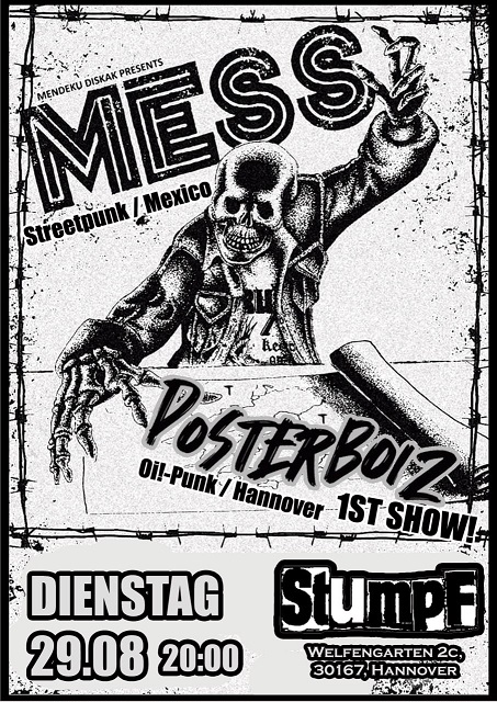 Mess (Streetpunk / Guadalajara, Mexico) + Posterboiz (Oi-Punk / Hannover)