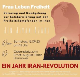 Demo zur Solidarisierung mit den Freiheitskämpfenden im Iran