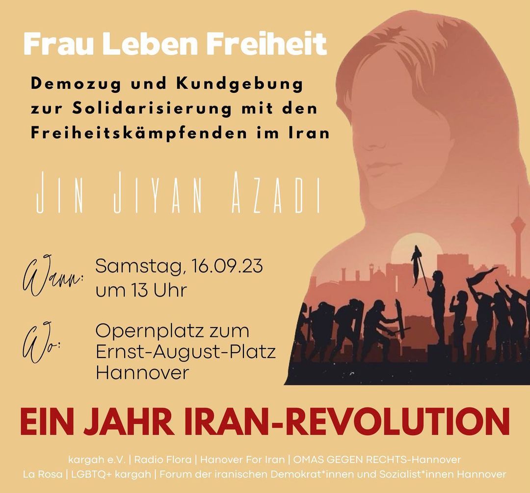 Demo zur Solidarisierung mit den Freiheitskämpfenden im Iran