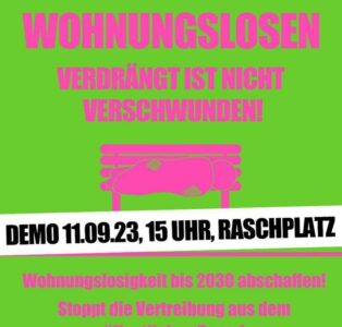 Tag der Wohnungslosen: Verdrängt ist nicht verschwunden!