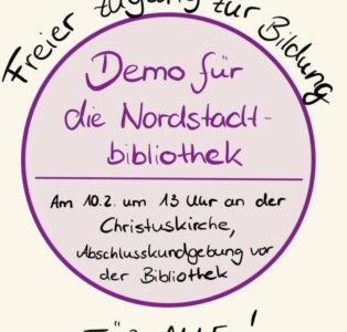 Demo für den Erhalt der Nordstadtbibliothek