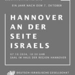 Hannover an der Seite Israels - Gedenkveranstaltung nach dem 7. Oktober