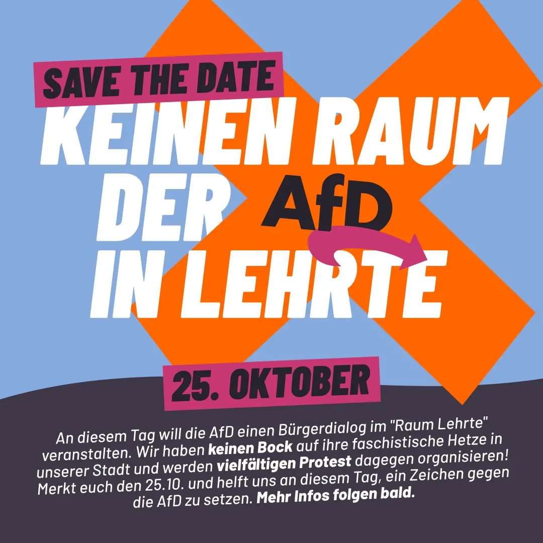 Kein Raum der AfD in Lehrte!