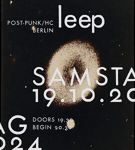 Konzert mit Tulips und Leep // dark-pop wave punk