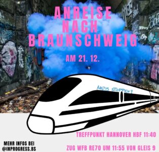 Gemeinsame Anreise nach Braunschweig