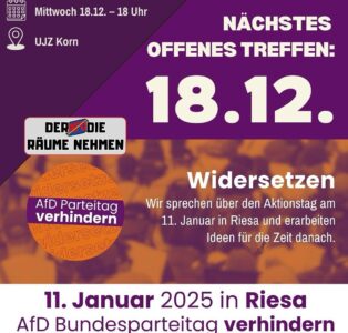 Offenes Treffen „Der AfD die Räume nehmen“: Widersetzen