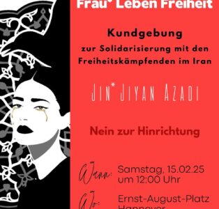 Jin* Jiyan Azadi – Kundgebung zur Solidarisierung mit den Freiheitskämpfenden im Iran