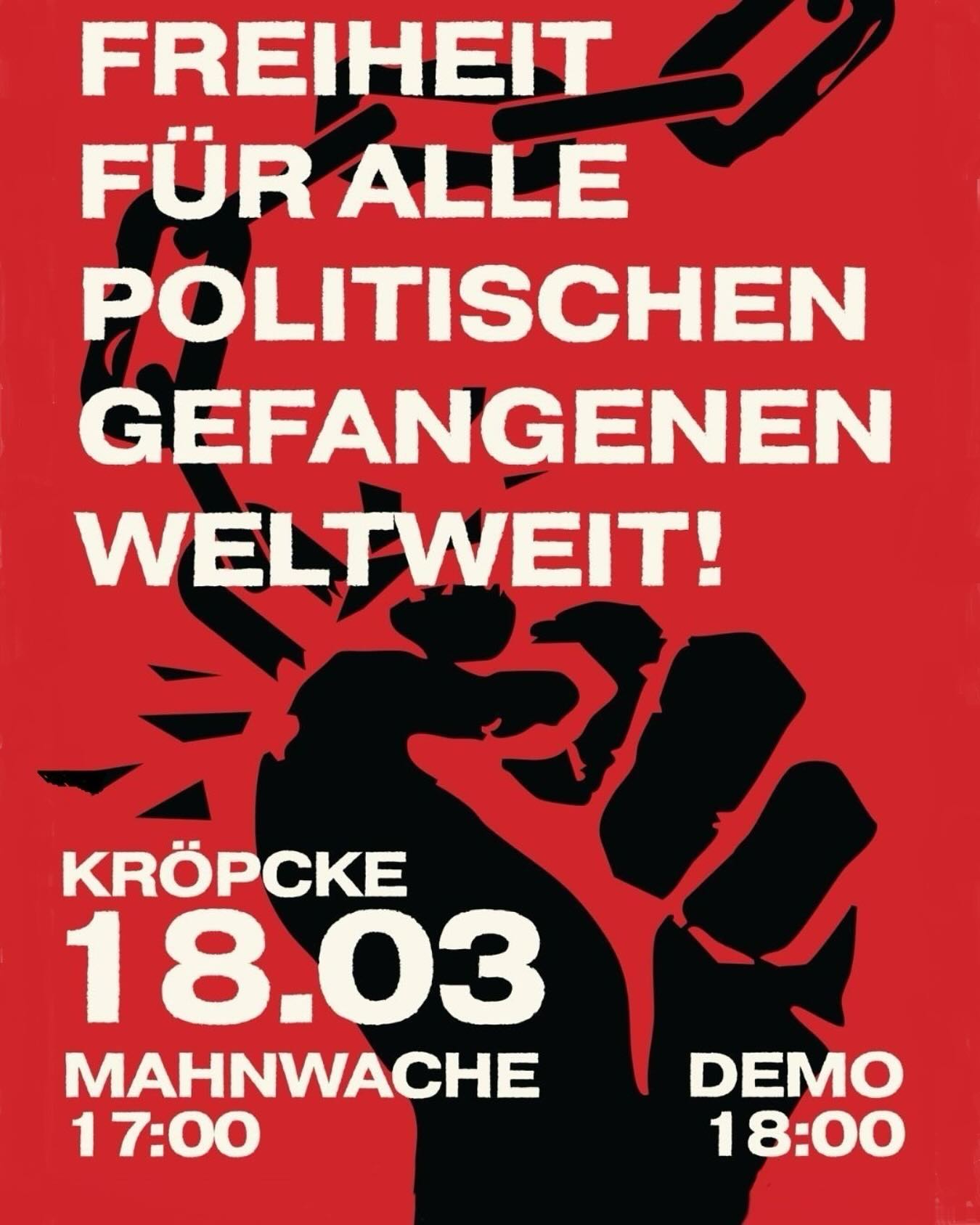 18.03. Demonstration zum Internationalen Tag der Politischen Gefangenen