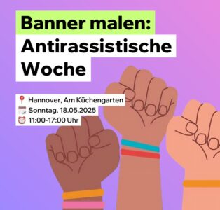 Banner malen: Antirassistische Aktionswoche