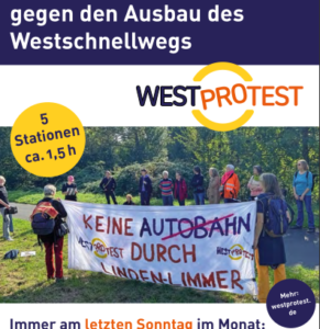WESTprotest Infospaziergang gegen den Ausbau des Westschnellwegs