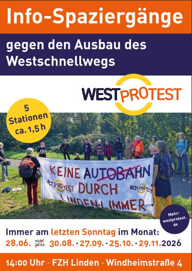 WESTprotest Infospaziergang gegen den Ausbau des Westschnellwegs