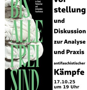 Buch vor stellung und Diskussion zur Analyse und Praxis antifaschistischer Kämpfe