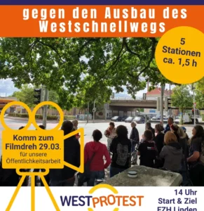 WESTprotest Infospaziergang gegen den Ausbau des Westschnellwegs