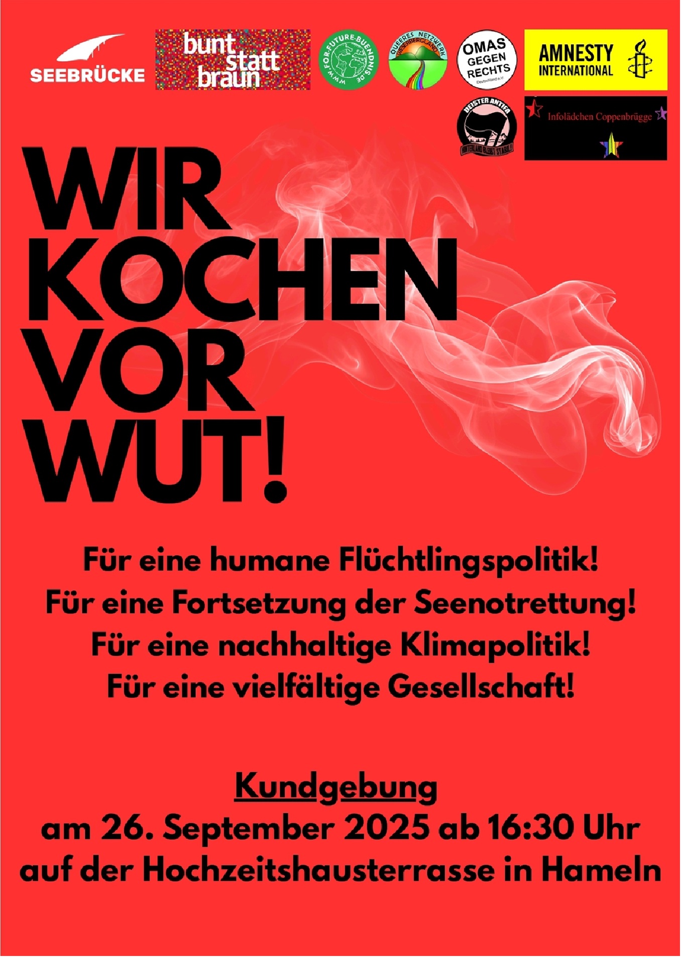 Kundgebung/Küfa Wir kochen vor Wut