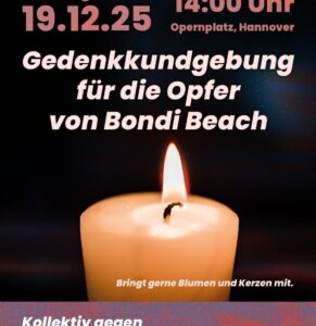 Gedenkkundgebung für die Opfer Bondi Beach
