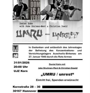 „UMRU / unrest“ – Konzert mit Daniel Kahn