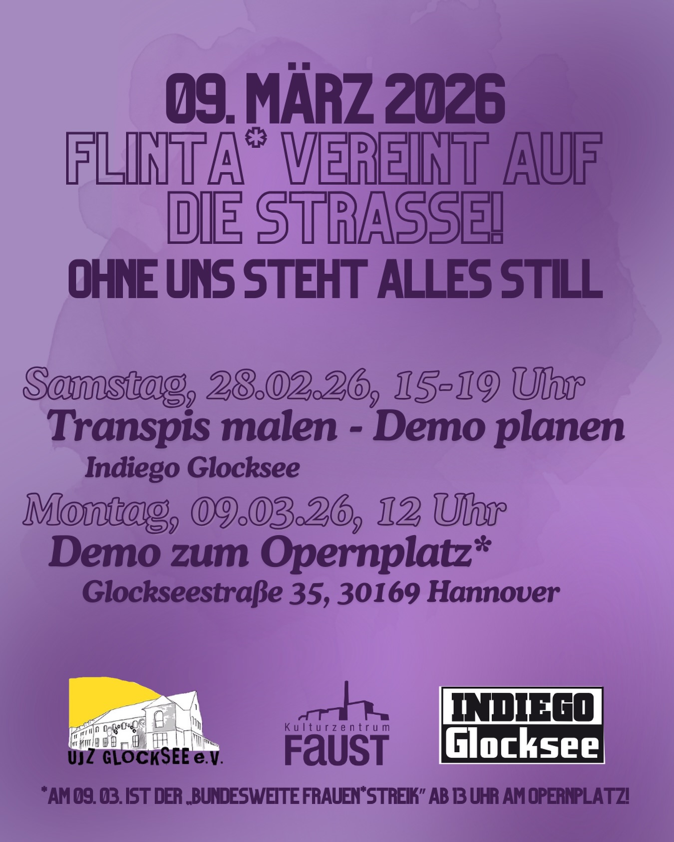 FLINTA* gemeinsam auf die Straße!