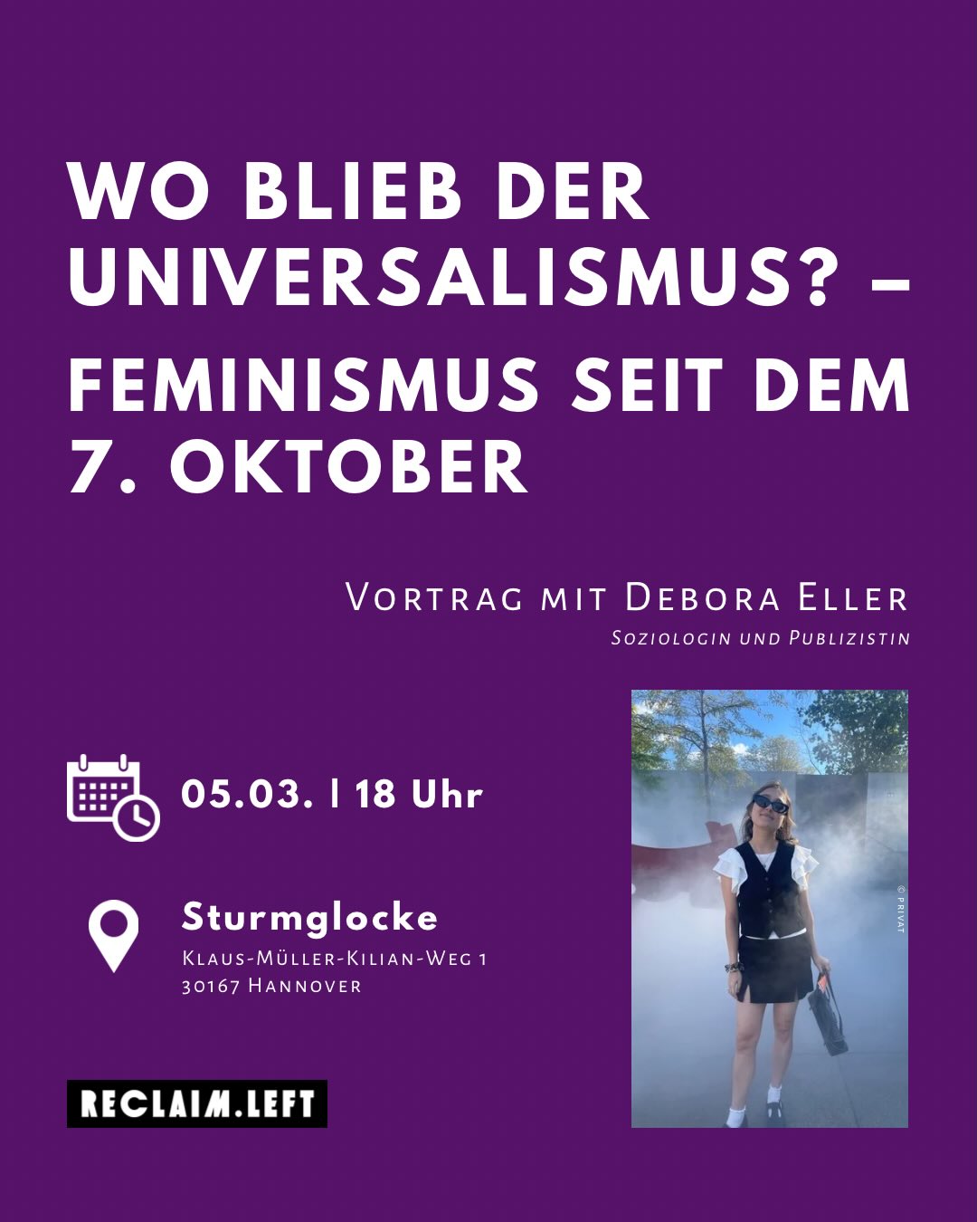 Wo blieb der Universalismus? – Feminismus seit dem siebten Oktober mit Debora Eller