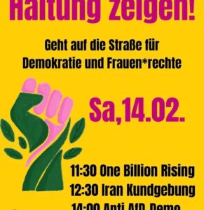 Haltung zeigen – am Samstag auf der Straße!