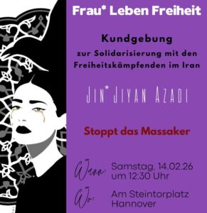 Jin* Jiyan Azadi – Kundgebung zur Solidarisierung mit den Freiheitskämpfenden im Iran