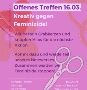 Offenes Treffen vom Netzwerk gegen Feminizide