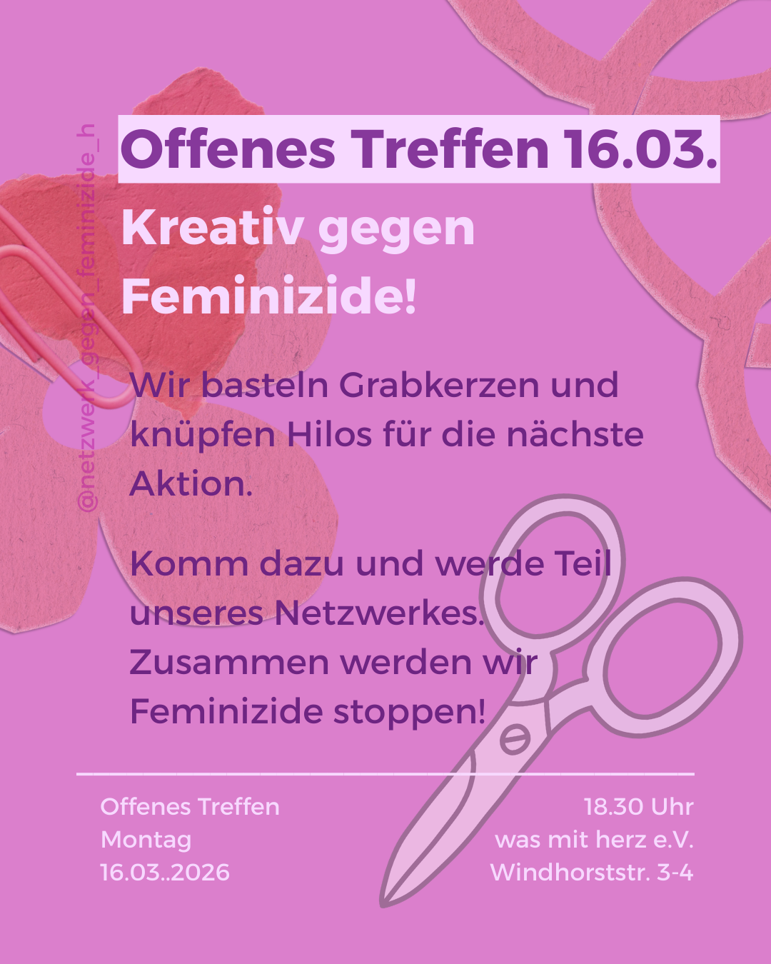 Offenes Treffen vom Netzwerk gegen Feminizide