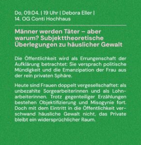 Männer werden Täter – Aber warum? Subjekttheoretische Überlegungen zu häuslicher Gewalt