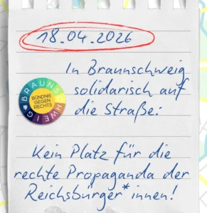 Save-the-Date: Kein Platz für die rechte Propaganda der Reichsbürger*innen! In Braunschweig solidarisch auf die Straße!