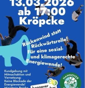 Rückenwind statt Rückwärtsrolle – Für eine sozial- und klimagerechte Energiewende!