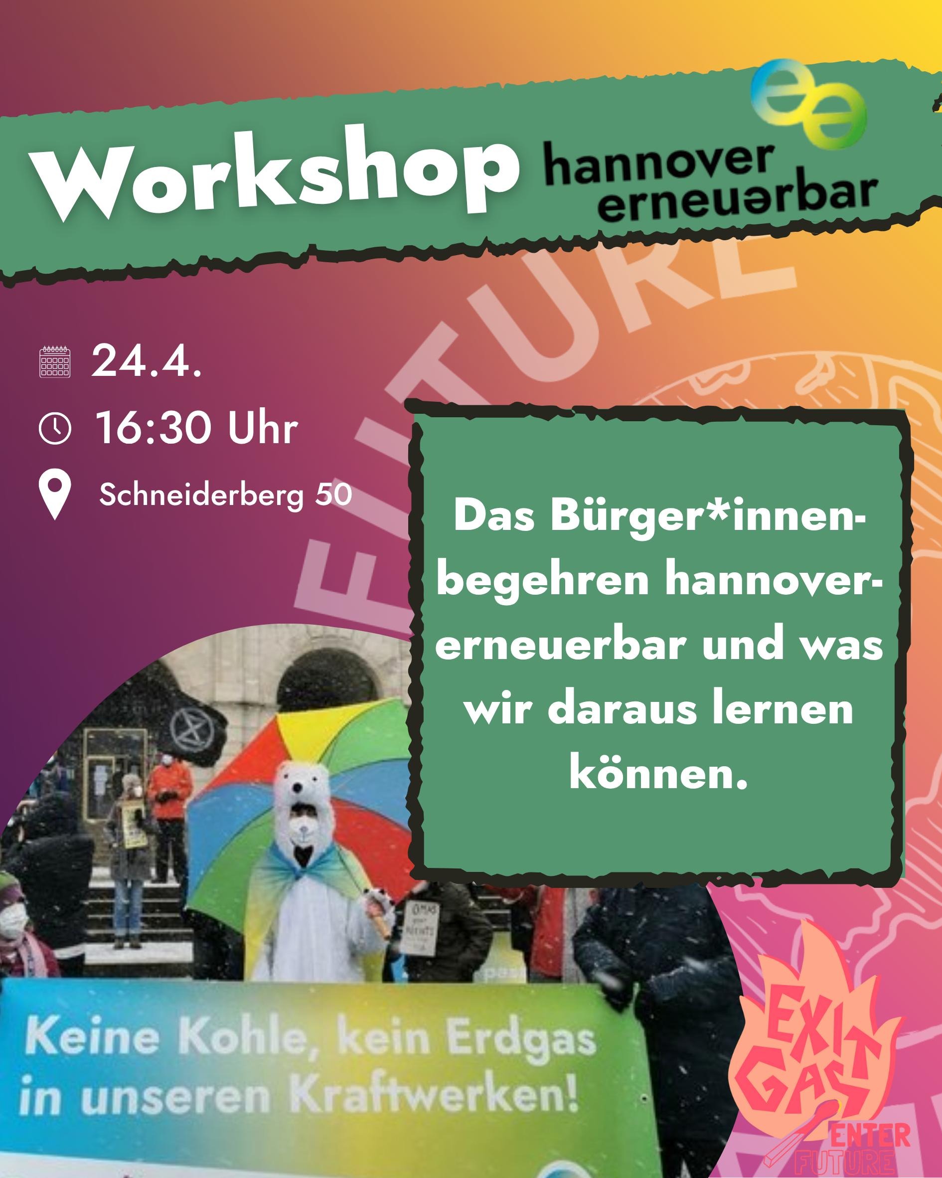 Workshop: hannover erneuerbar und was wir daraus lernen können