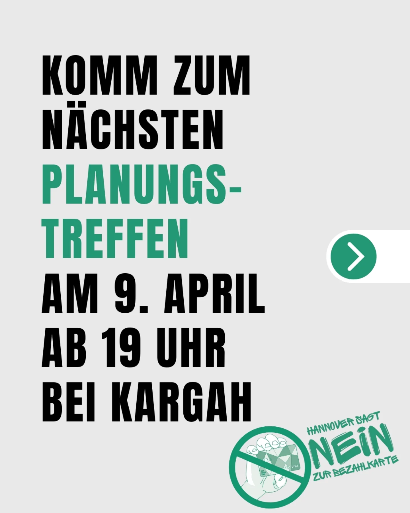 Planungstreffen Nein zur Bezahlkarte Hannover