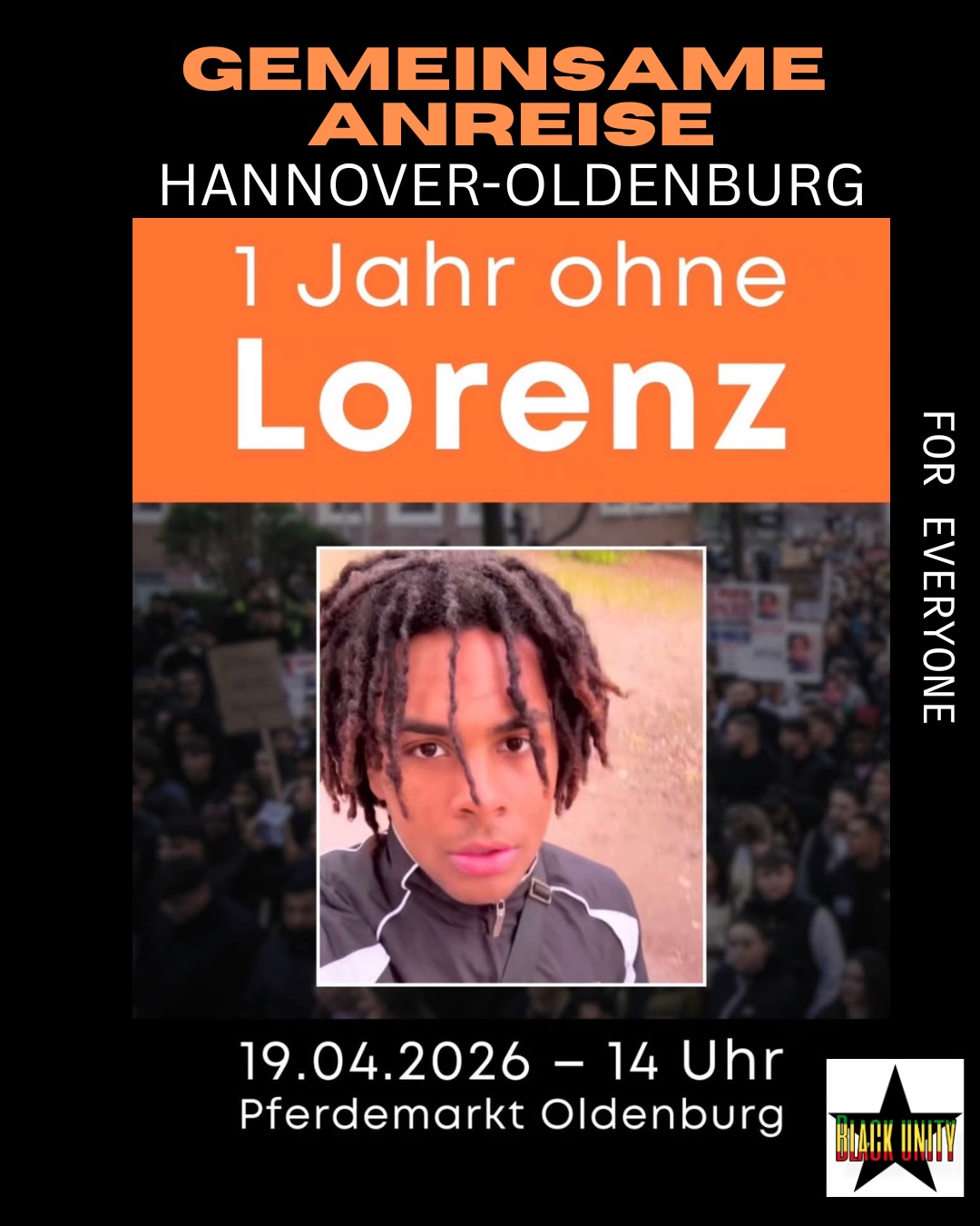 Gemeinsame Zuganreise zur Lorenz-Gedenkdemo in Oldenburg