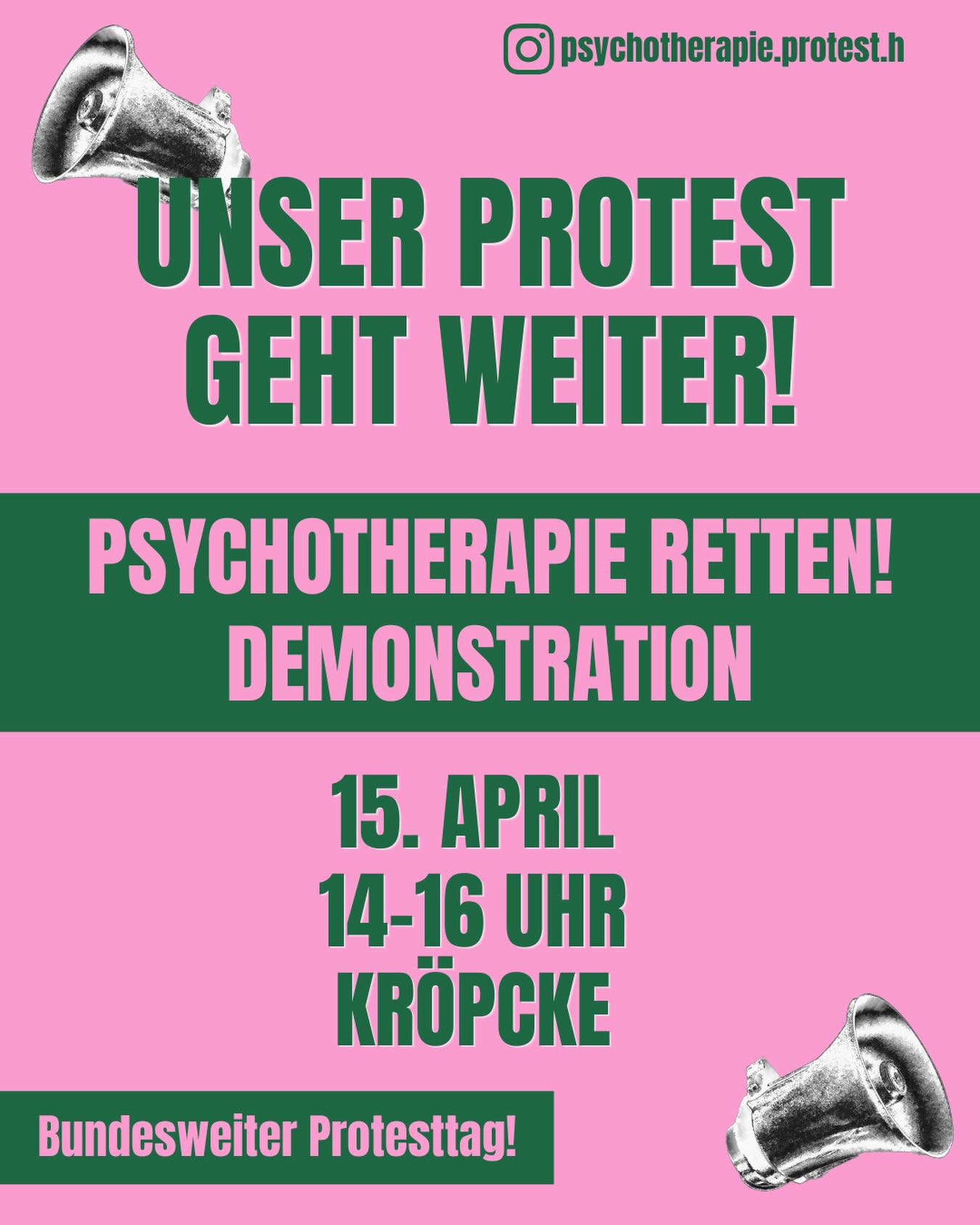 Psychotherapie retten! Unser Protest geht weiter.