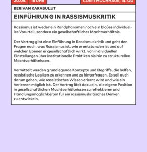 Einführung in Rassismuskritik