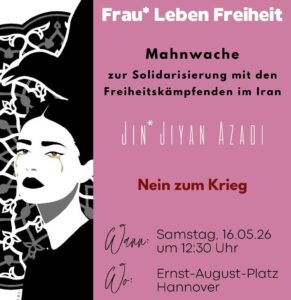 Mahnwache zur Solidarisierung mit den Freiheitskämpfenden im Iran