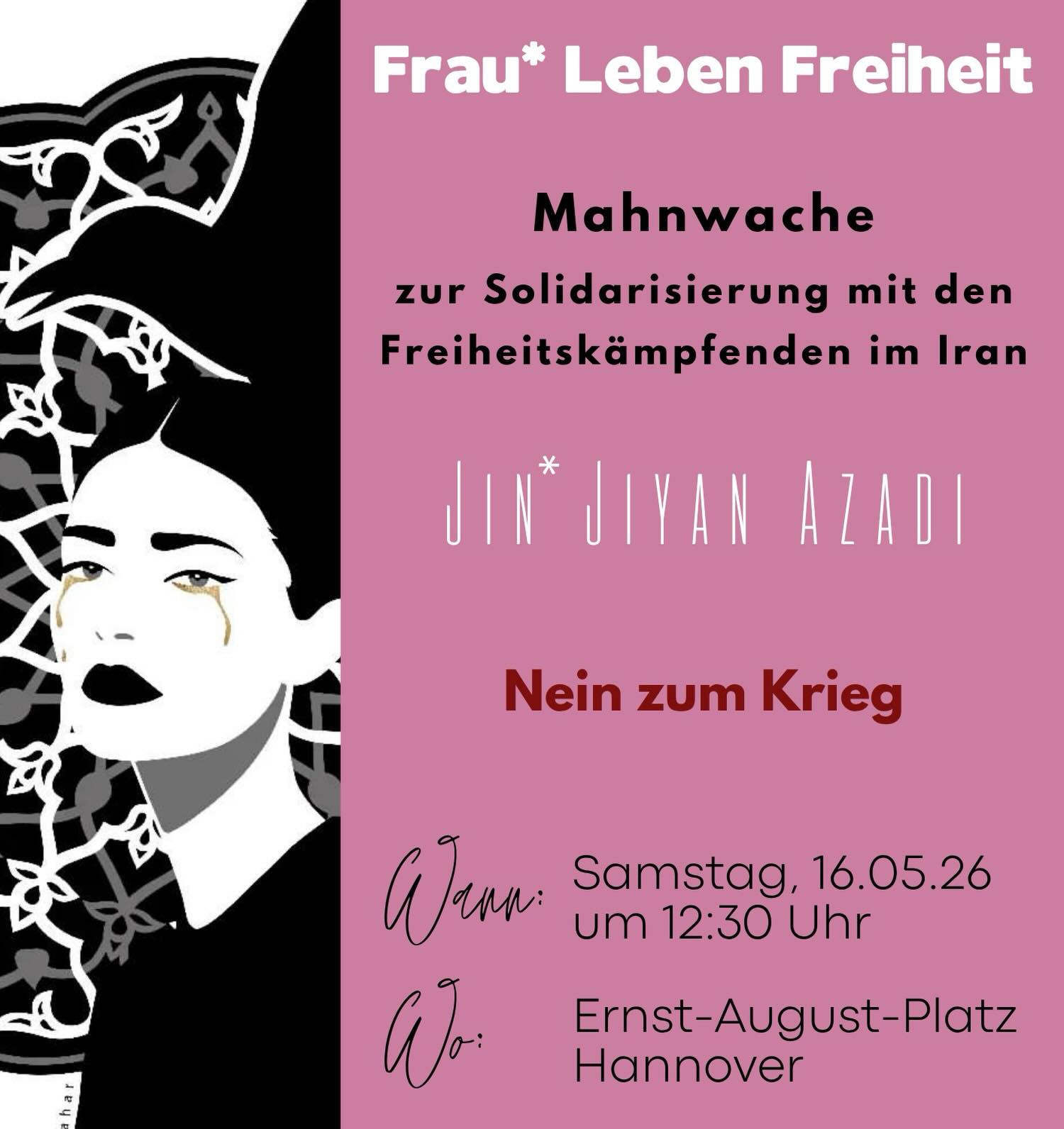 Mahnwache zur Solidarisierung mit den Freiheitskämpfenden im Iran