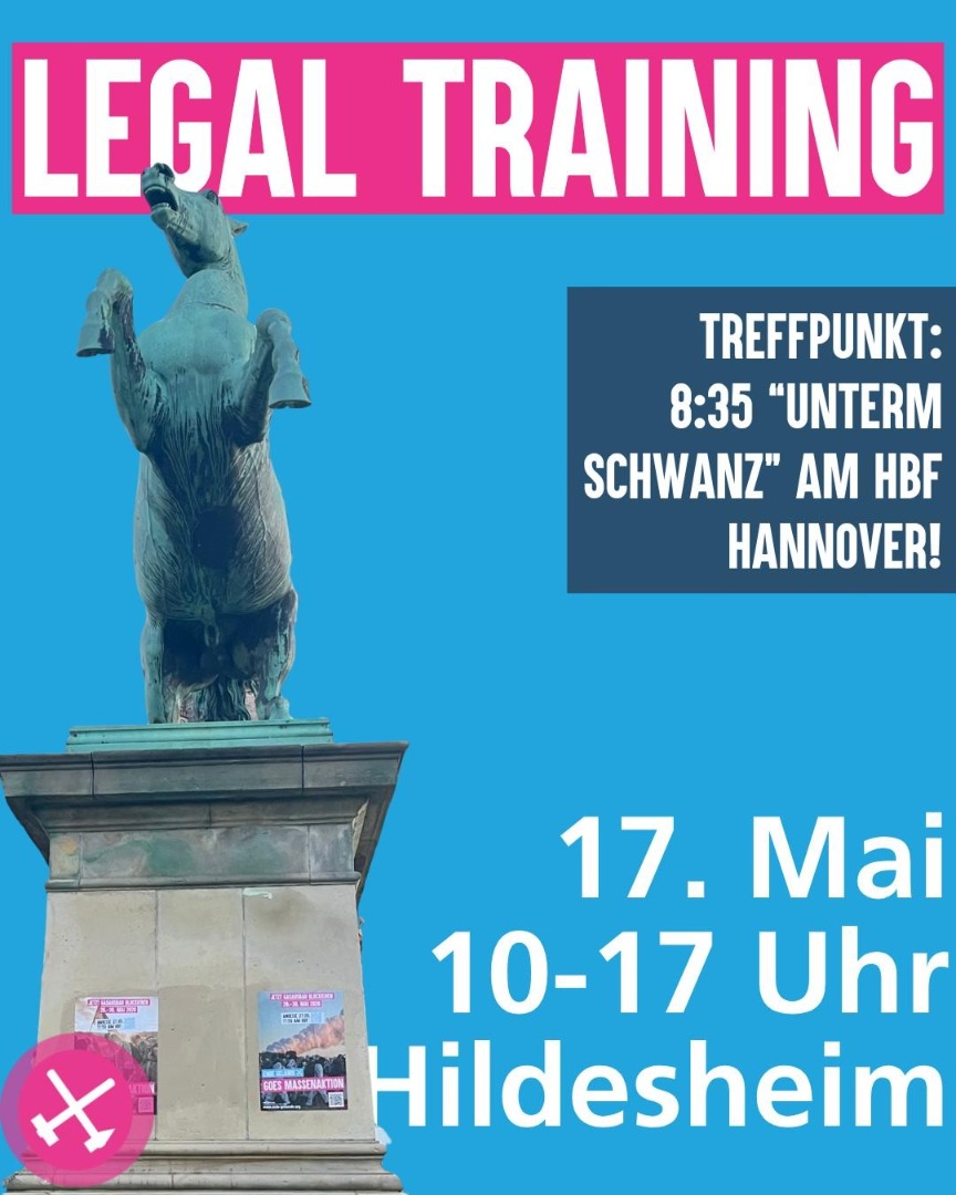 Legal Training zur Ende Gelände Massenaktion (gemeinsame Anreise nach Hildesheim)