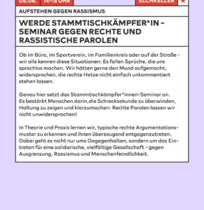 Werde Stammtischkämpfer*in – Seminar gegen rechte und rassistische Parolen