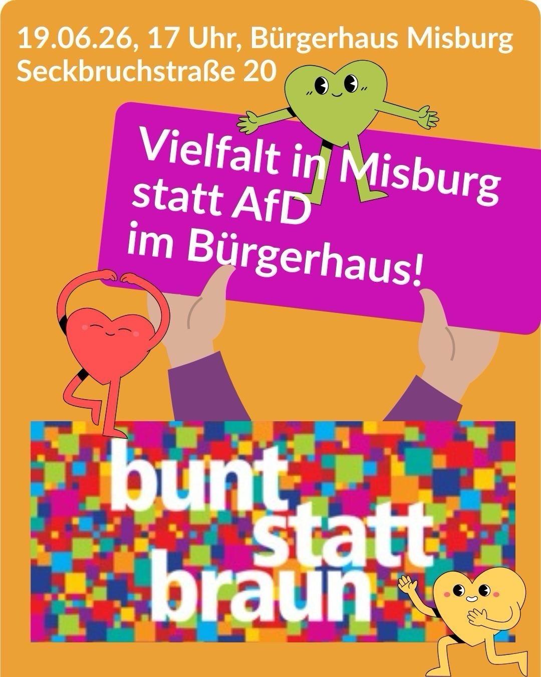 Vielfalt in Misburg statt AfD im Bürgerhaus!
