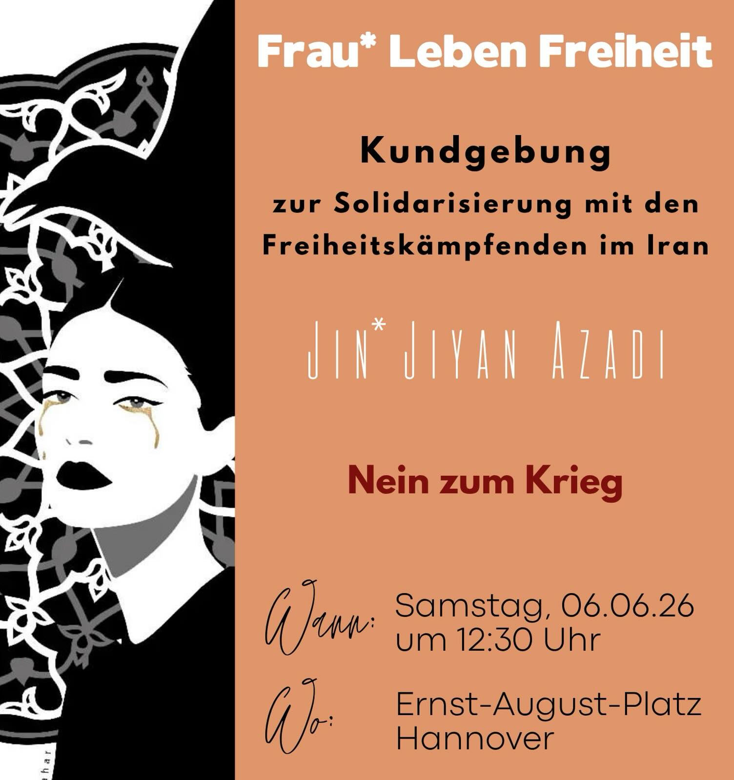 Kundgebung zur Solidarisierung mit den Freiheitskämpfenden im Iran