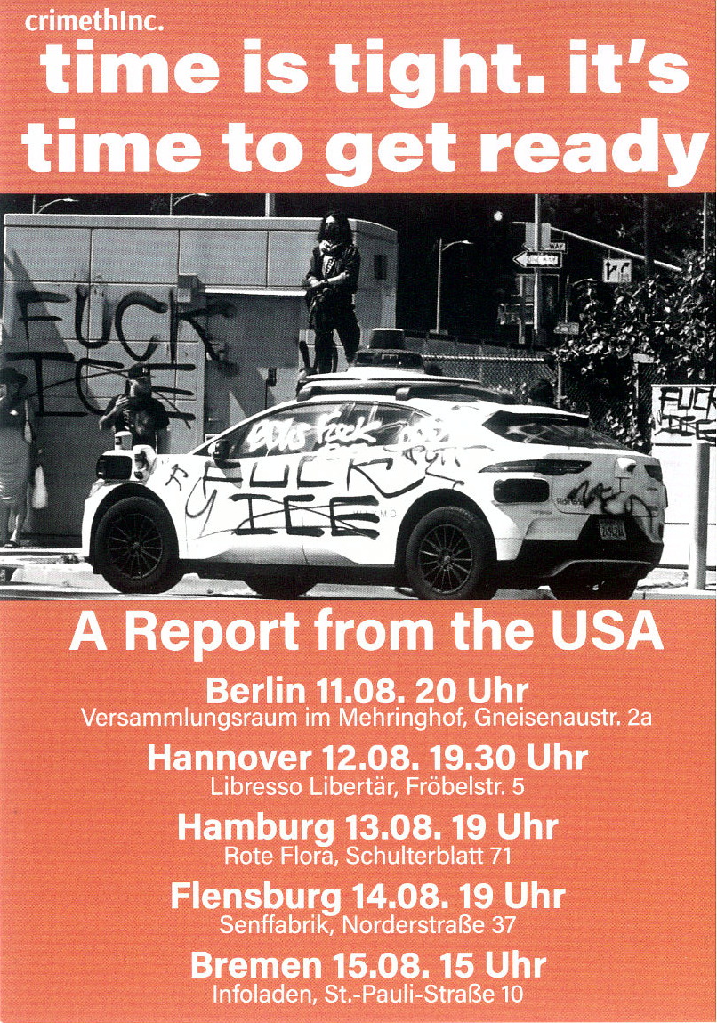 "time is tight. it's time to get ready"- A report from the USA