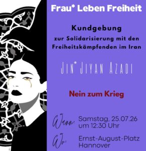 Kundgebung zur Solidarisierung mit den Freiheitskämpfenden im Iran