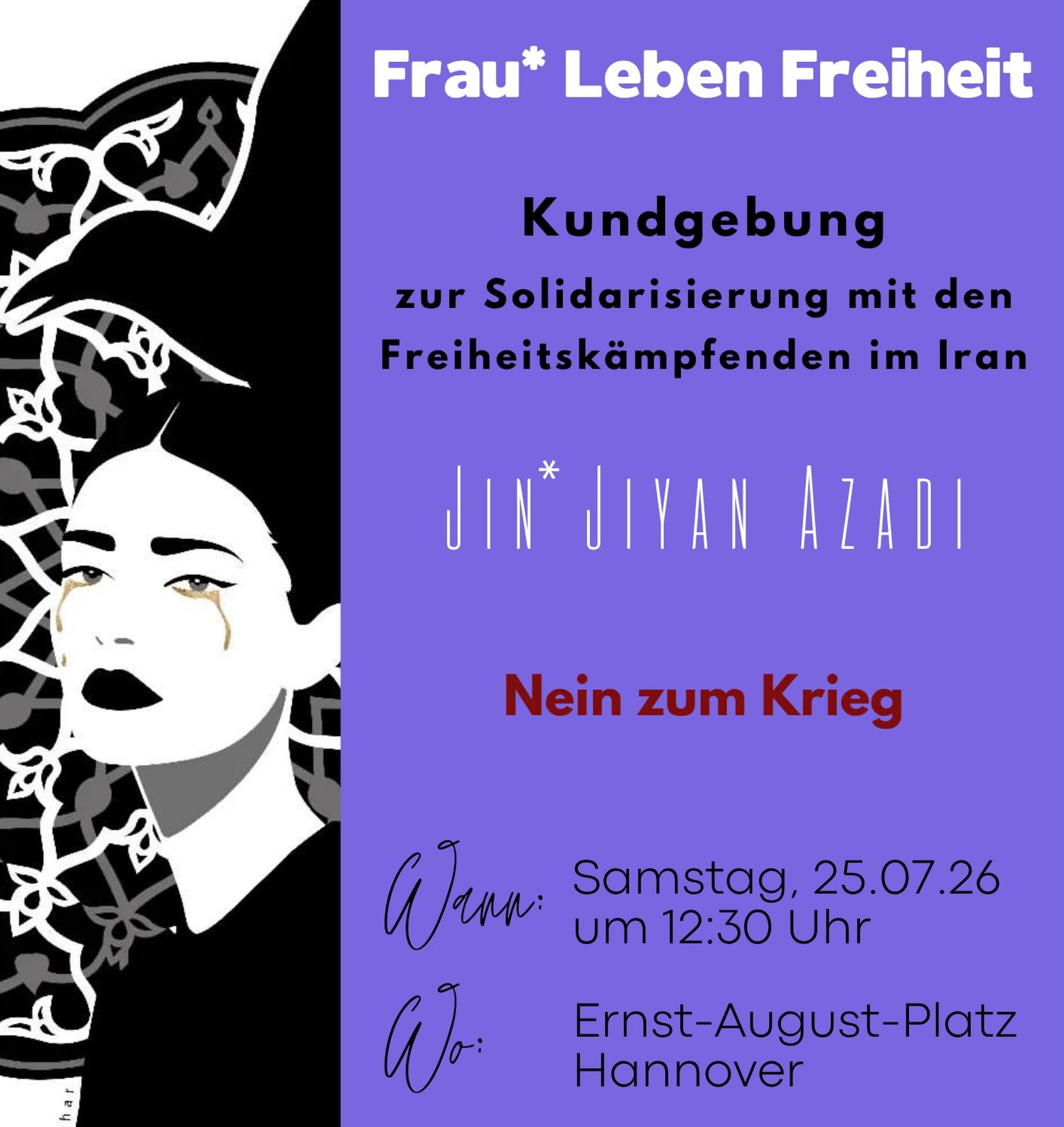 Kundgebung zur Solidarisierung mit den Freiheitskämpfenden im Iran