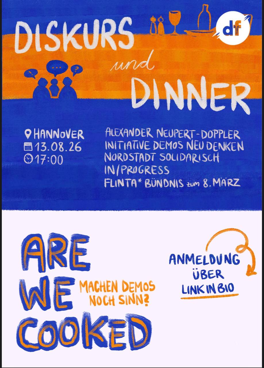 Are we cooked? Diskussionsrunde und gemeinsames Kochen zum Thema \"Demos\"