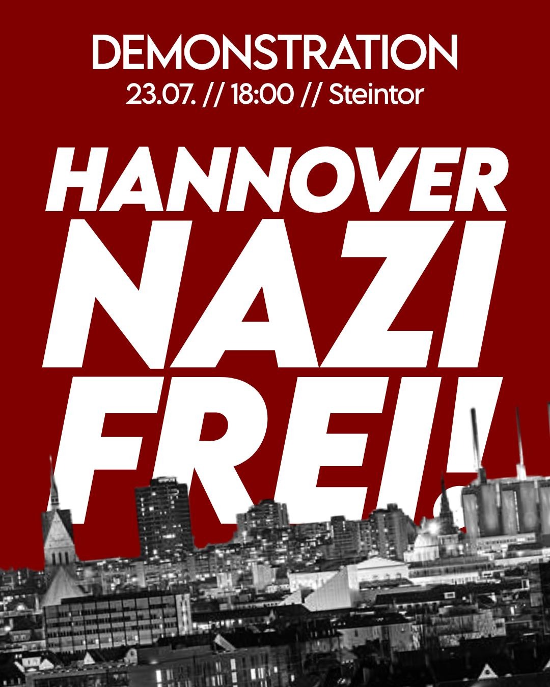 Demo gegen Fascho Angriff in Hannover
