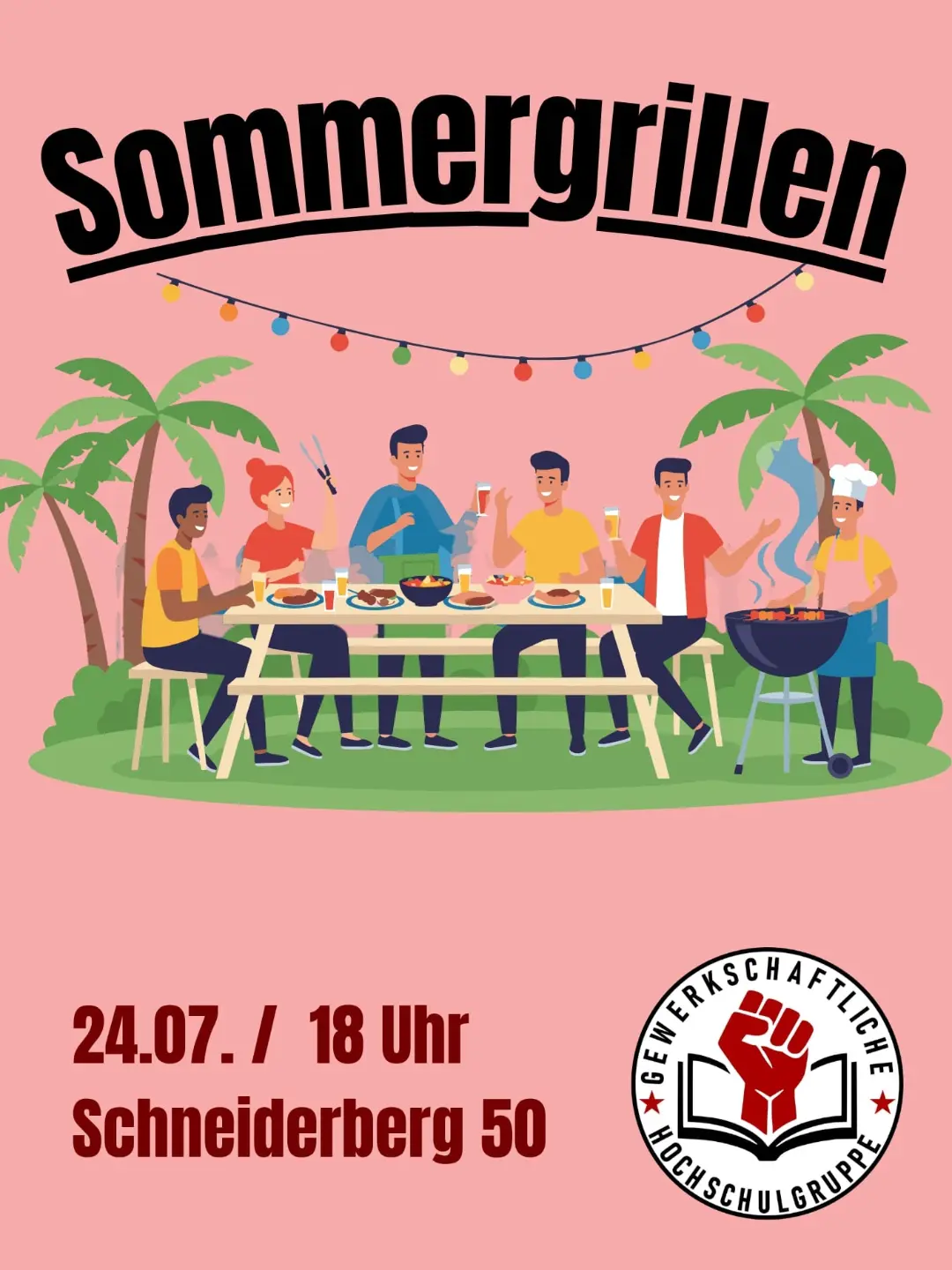 Sommergrillen der Gewerkschaftlichen Hochschulgruppe