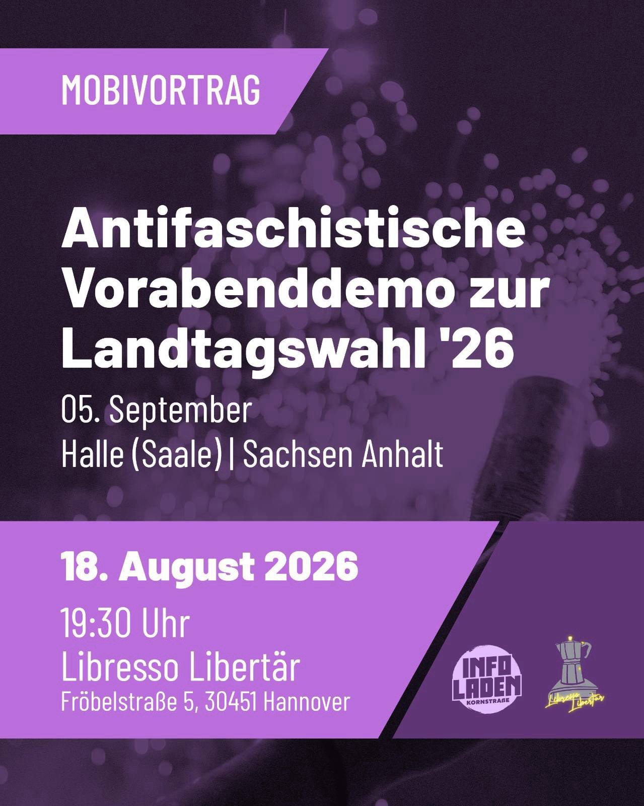 Antifaschistische Vorabenddemo zur Landtagswahl ´26 Halle (Saale) Mobivortrag