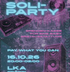 Soli-Party für Baby-Ausstattung