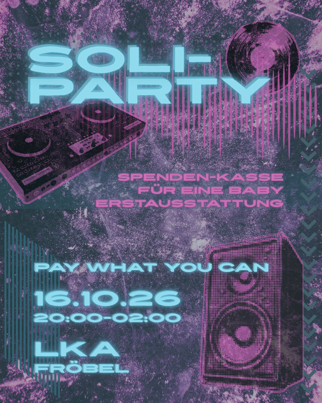 Soli-Party für Baby-Ausstattung