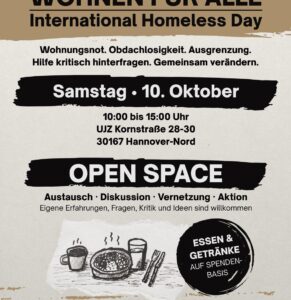 Wohnen für alle – International Homeless Day